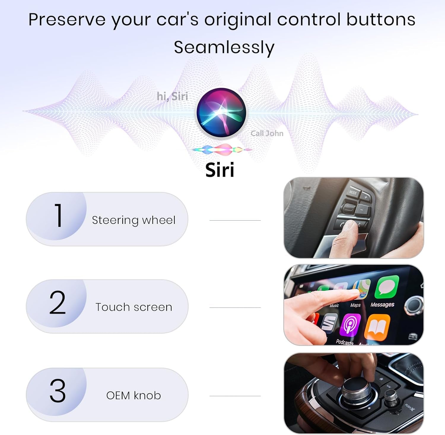 Wireless Carplay Adapter for Iphone, Convert Wired to Wireless Apple Carplay Adapter, Mini Size with Extension Cable USB & Usb-C/Type-C, Stable Control & No Delay, Black